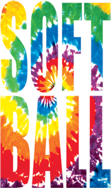 Softball Retro Tie Dye Coaster