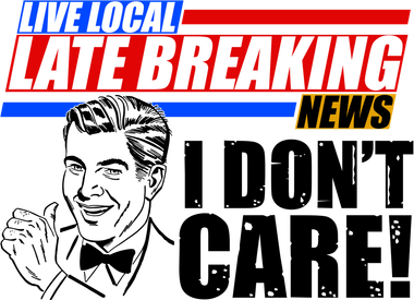 Funny Retro Live Local Late Breaking News I Don't Care Kids T-Shirt