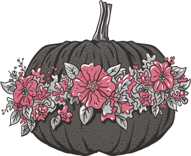 Lovely Flowered Pumpkin Women's Sweatshirt