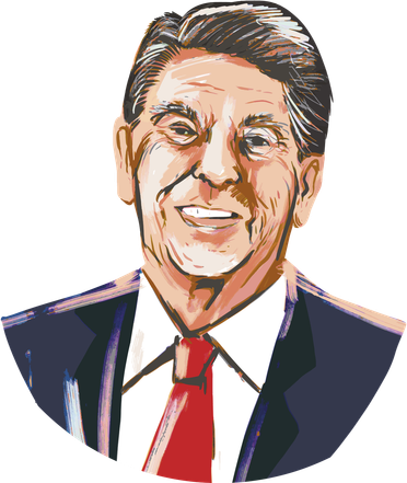Ronald Reagan Illustration Hat