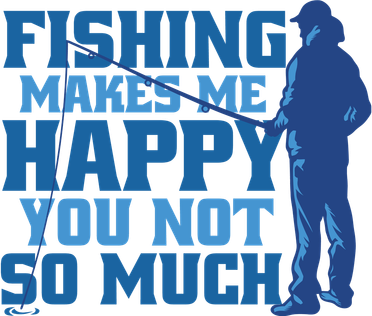 Fishing Makes Me Happy Funny Kids T-Shirt