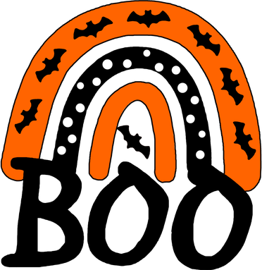 BOO Retro Halloween Rainbow Tumbler