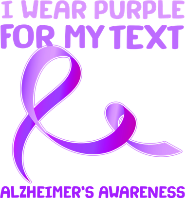 I Wear Purple For My Personalize Text Alzheimer's Awareness Coaster