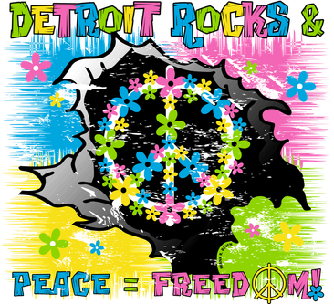 Detroit Rocks Peace Freedom Toddler Long Sleeve