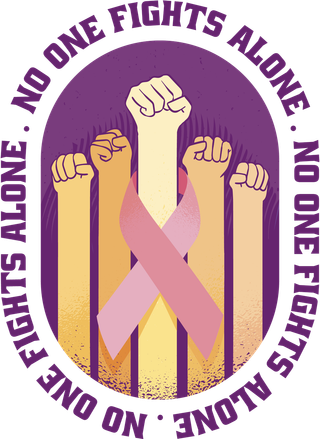 No One Fights Alone Breast Cancer Women's Sweatshirt