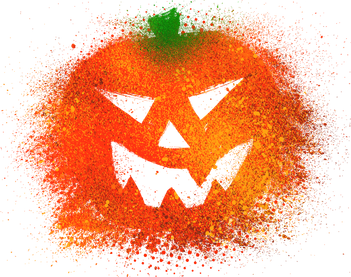 Halloween Airbrush Paint Splatter Jackolantern Pumpkin Button