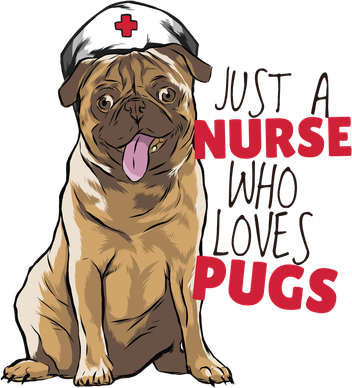 Just A Nurse Who Loves Pugs Long Sleeve Shirt