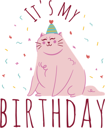 It's My Birthday Cat Mousepad