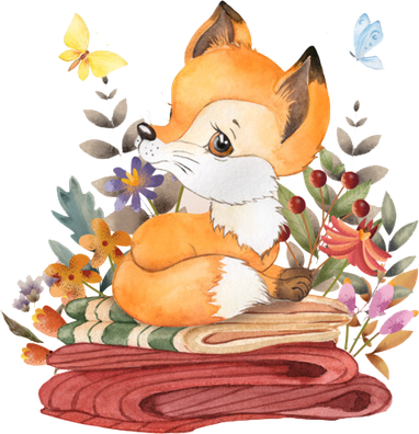 Cute Floral Restful Fox Butterfly Kids T-Shirt