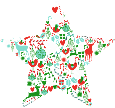 Festive Christmas Pattern Star Pajama Set