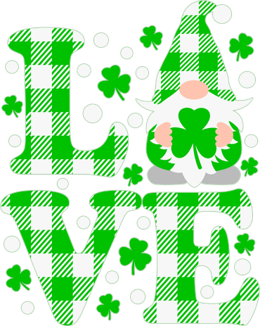Cute Love St Patrick's Day Lucky Shamrock Gnome Women's T-Shirt