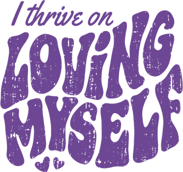 I Thrive On Loving Myself Retro Quote Women's Tank Top