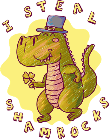 I Steal Shamrocks Dinosaur Toddler Hoodie