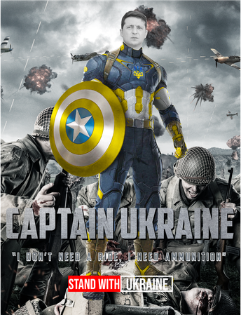 Captain Ukraine Stand With Zelenskyy I Dont Need A Ride Ammo Army Toddler T-Shirt