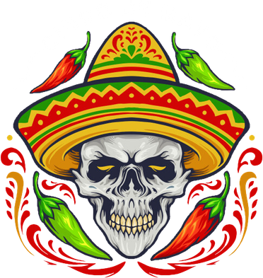 Cinco De Mayo Hot Chili Peppers Skull Doggie Tank