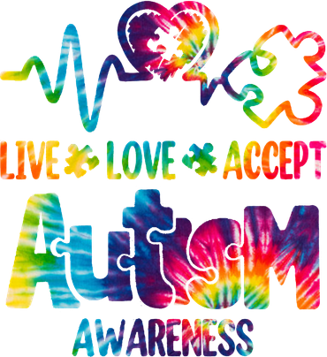 Live Love Accept Autism Awareness Colorful Kids Sweatshirt
