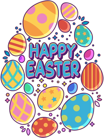 Cute Colorful Happy Easter Eggs Women's T-Shirt