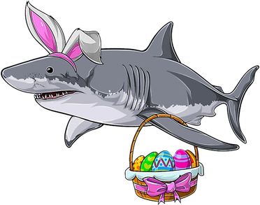 Easter Egg Hunt Shark Doggie Tank