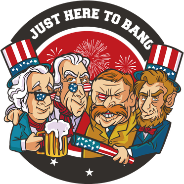 Just Here To Bang President Funny USA Button