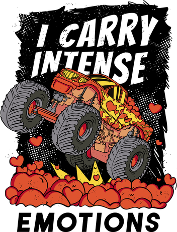 I Carry Intense Emotions Trucker Polo