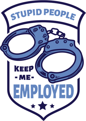Stupid People Keep Me Employed Police Officer Funny Doggie Tank