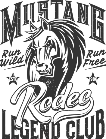 Mustang Run Wild Run Free Rodeo Legend Club Coffee Mug