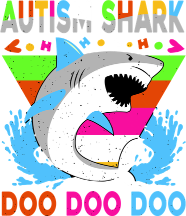 Autism Shark Doo Doo Doo Awareness Puzzle Kids T-Shirt