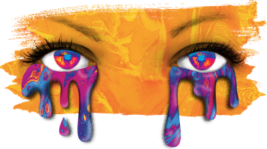 Crying Colorful Tears Sad Eyes Mousepad
