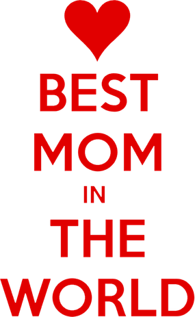 Best Mom In The World Heart Gift Button