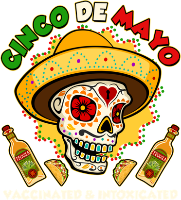 Cinco De Mayo Vaccinated And Intoxicated Sugar Skull Women's Tank Top