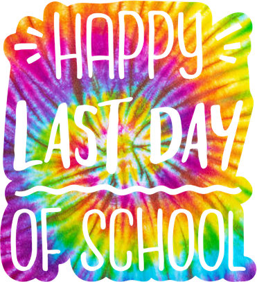 Happy Last Day Of School Rainbow Dye Doggie Tank