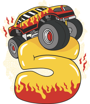 5th Birthday Monster Truck Kids T-Shirt