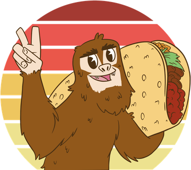 Big Foot Taco Peace Out Sunset Magnet