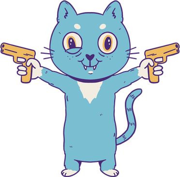 Crazy Cat Pew Pew Funny Baby Bodysuit