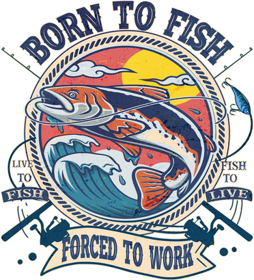 Funny Vintage Born To Fish Force To Work Apron