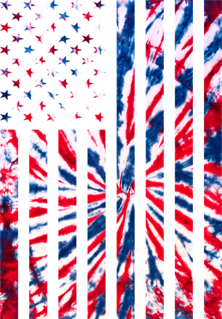 USA American Flag Red White Blue Tie Dye Toddler Hoodie