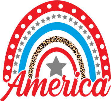 America Rainbow Star 4th Of July Coaster