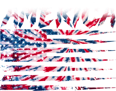 America Lightning Bolt USA Tie Dye Flag Tote Bag