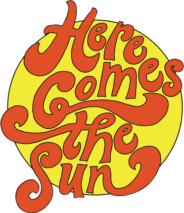 Here Comes The Sun Summer Beach Retro Button