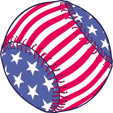American Flag Baseball Lover Women's Long Sleeve Shirt