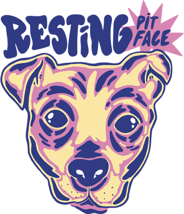 Resting Pit Face Funny Pit Bull Dog Toddler Sweatshirt