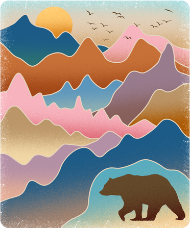 Abstract Bear Mountain Wilderness Magnet