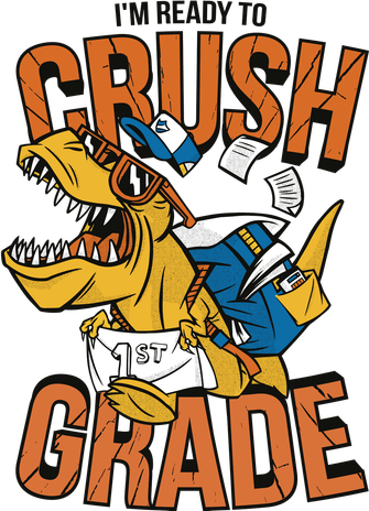 I'm Ready To Crush 1st Grade Dinosaur Golf Towel
