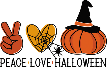 Peace Love Halloween Toddler Long Sleeve