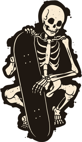 Skeleton Skateboarder Mousepad