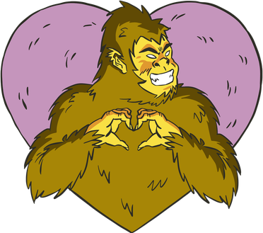 Bigfoot Monster Heart Cute Gift Kids Sweatshirt