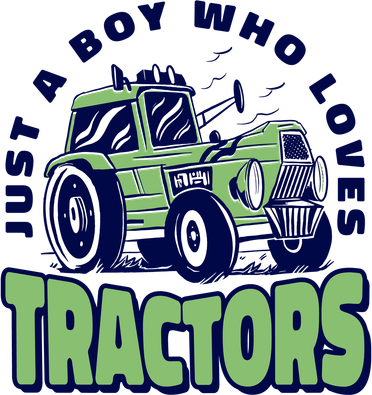Just A Boy Who Loves Tractors Button