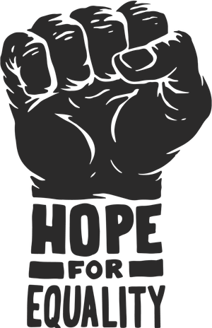 Hope For Equality Black History Month Women's V-Neck T-Shirt