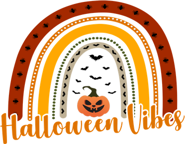Halloween Vibes Spooky Rainbow Toddler Hoodie