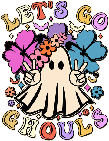 Cute Halloween Let's Go Ghouls Tote Bag